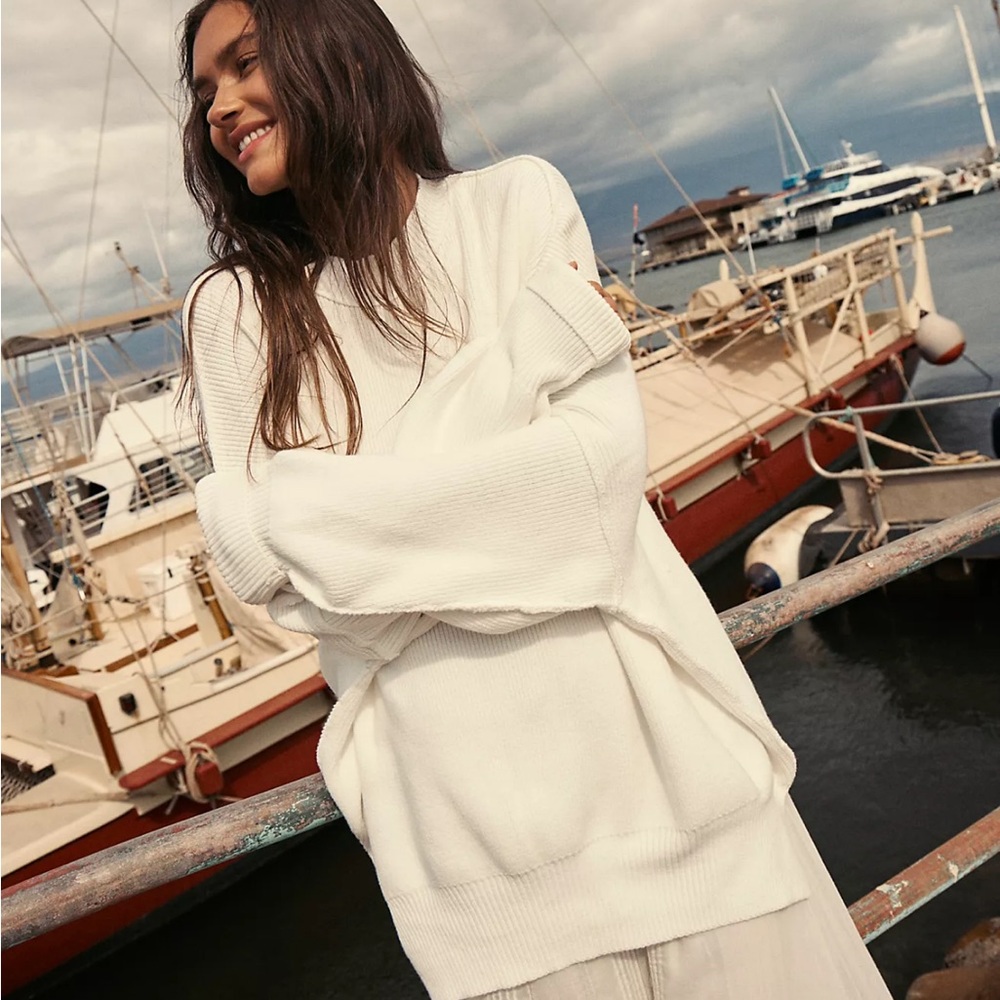 Free People White Sweater